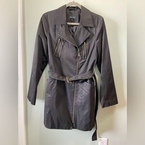 Nine West Women’s Black Trench Coat Size Medium